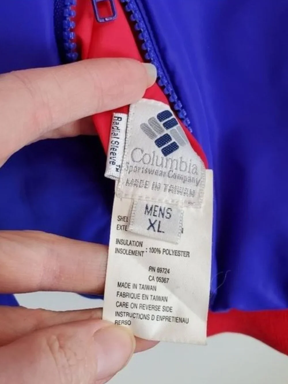 Vintage Columbia reversible coat radial sleeves